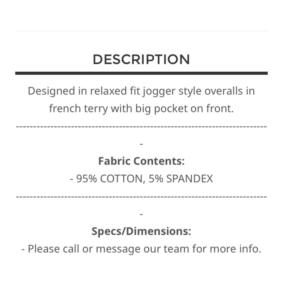 286 2 left ❤️ POL denim jogger overalls with pockets - Picture 5 of 5